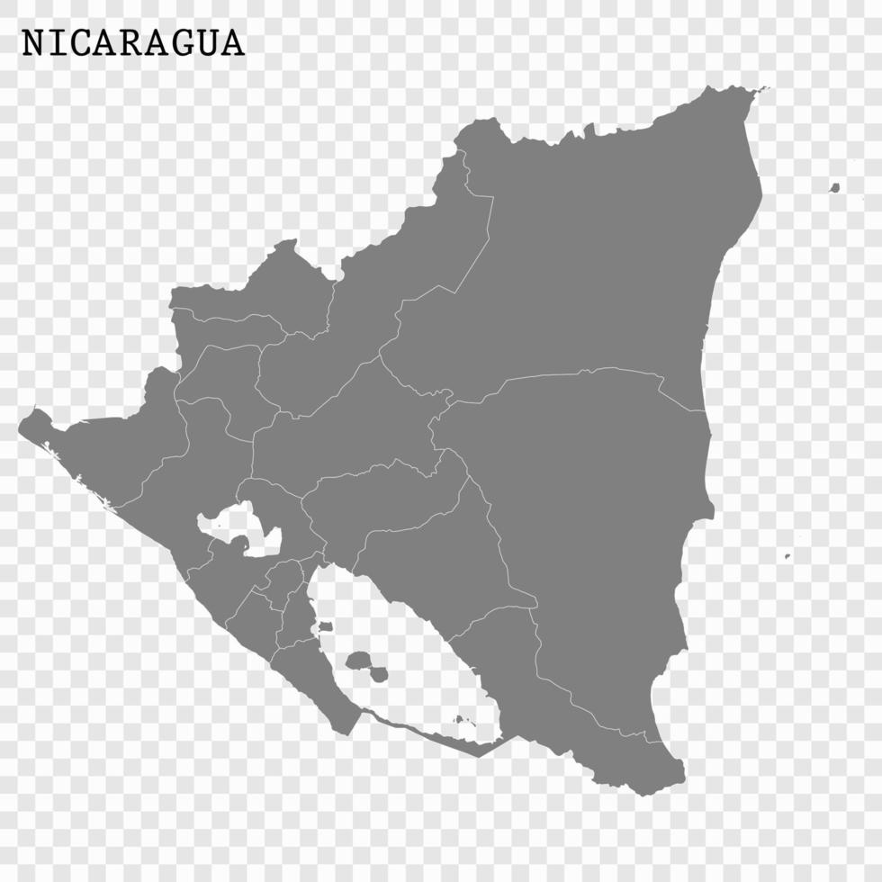 High quality map with borders vector