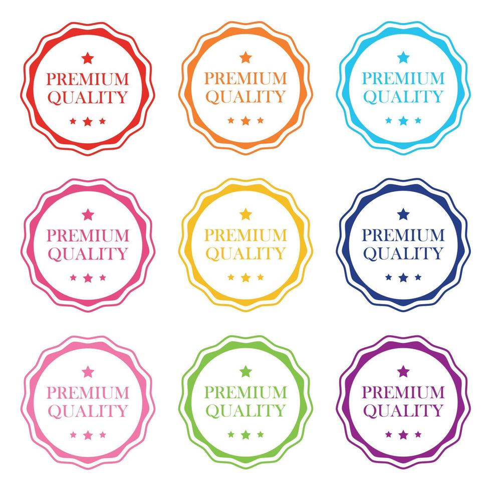 Set of Premium quality. Price tags, Promotion sale badge and retail paper stickers. vector