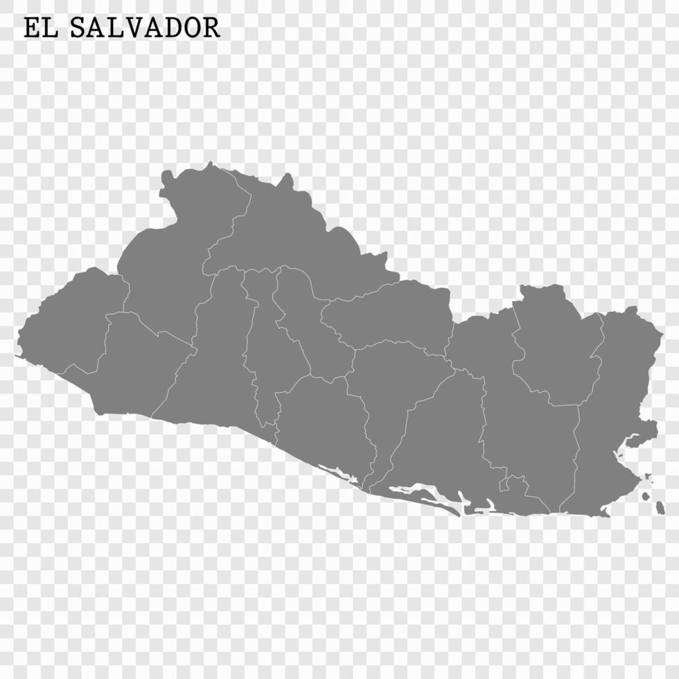 High quality map with borders vector