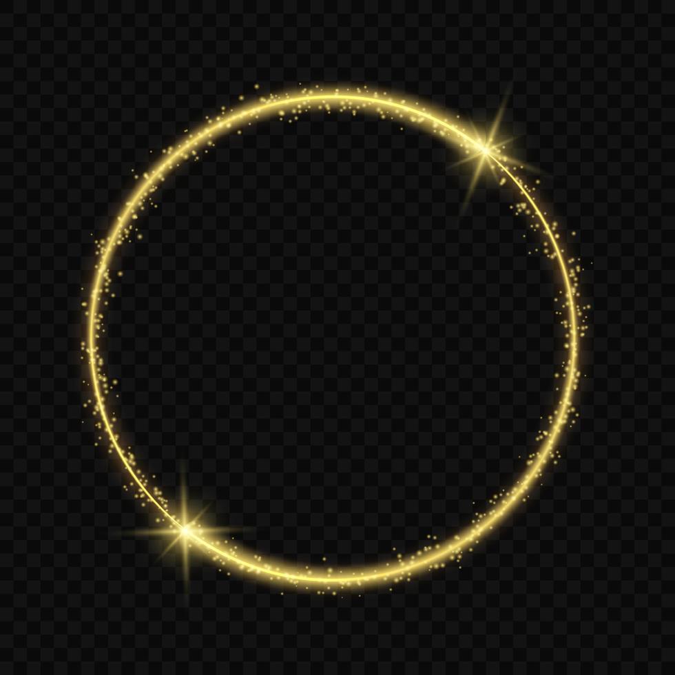 circle frame with Vector light effect.