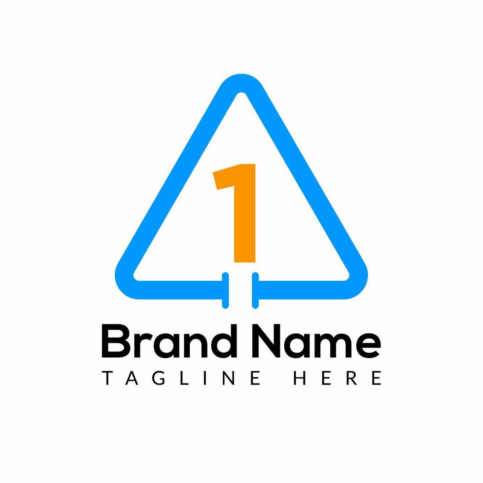 Plumbing Template On 1 Letter. Plumbing Logo Design Concept vector
