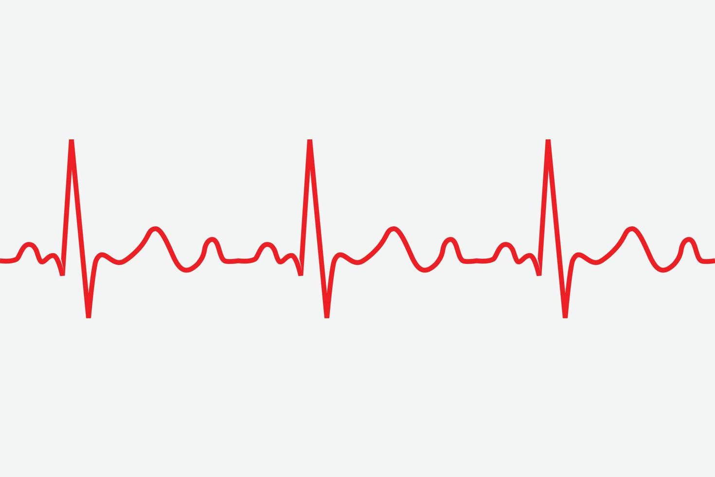 heartbeat icon. ECG Pathology Trace vector