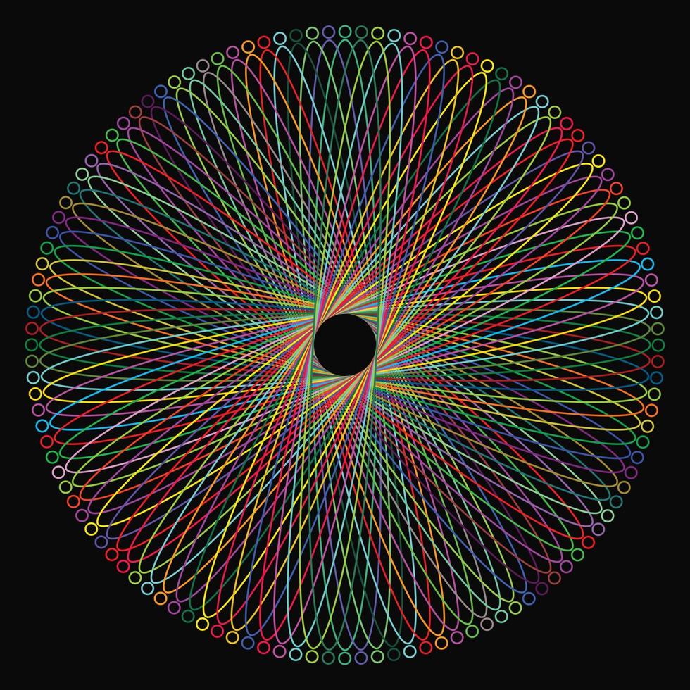 Colorful circular mandala vector art