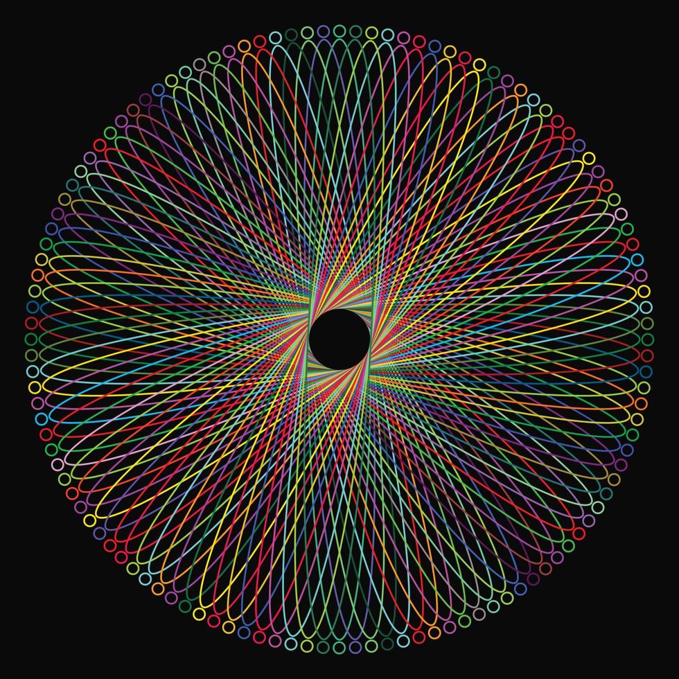 Colorful circular mandala vector art