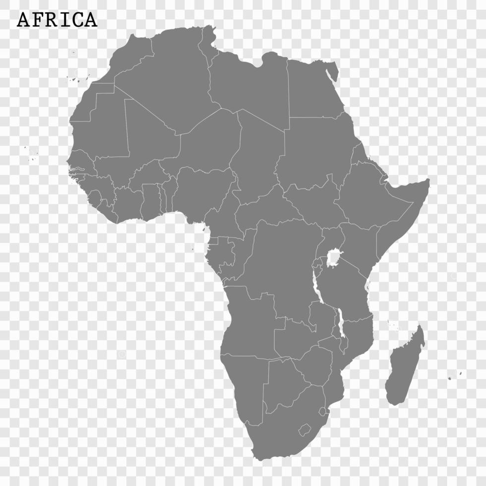 alto calidad mapa de África vector