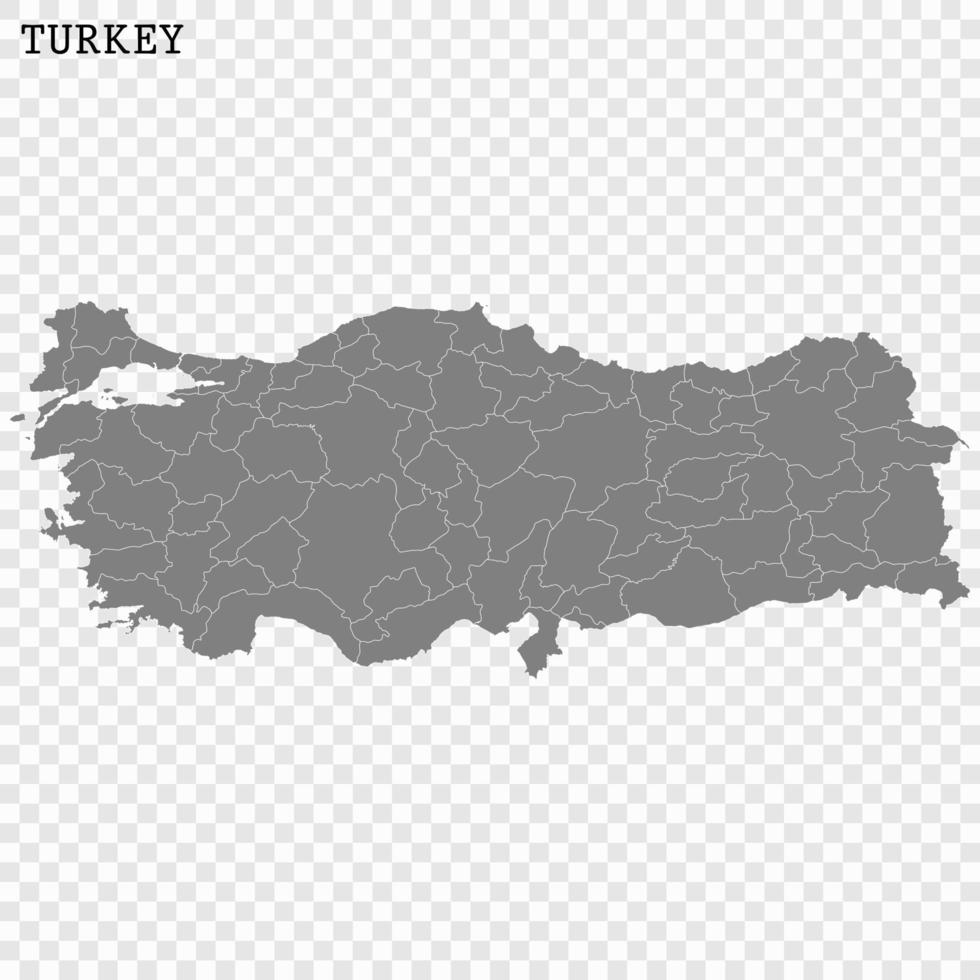 High quality map with borders vector
