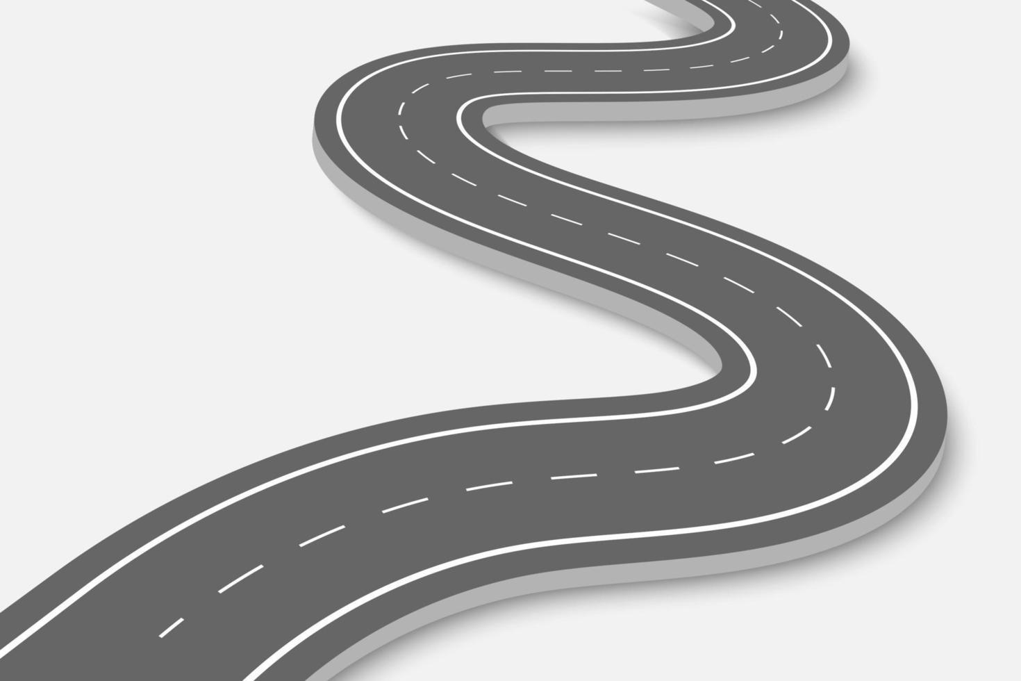Winding Road on a transparent Backgroundte vector