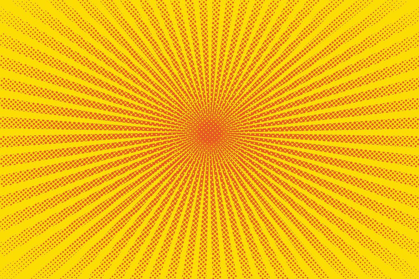 Bright sun rays with yellow dots vector