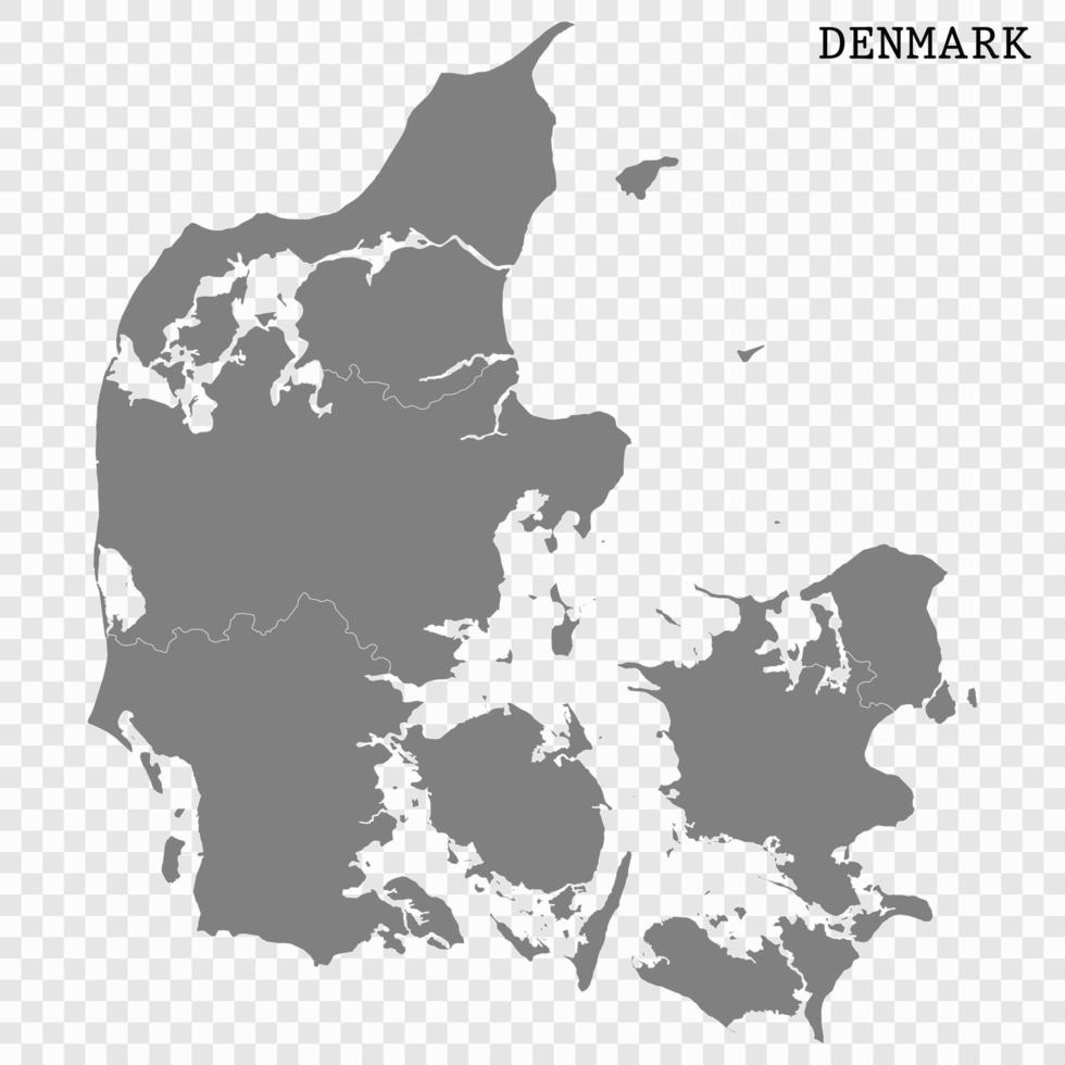 High quality map with borders vector