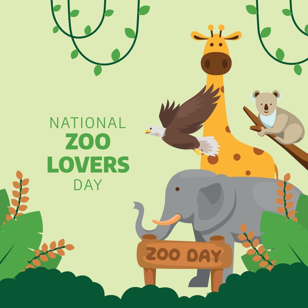 vector graphic of national zoo lovers day good for national zoo lovers