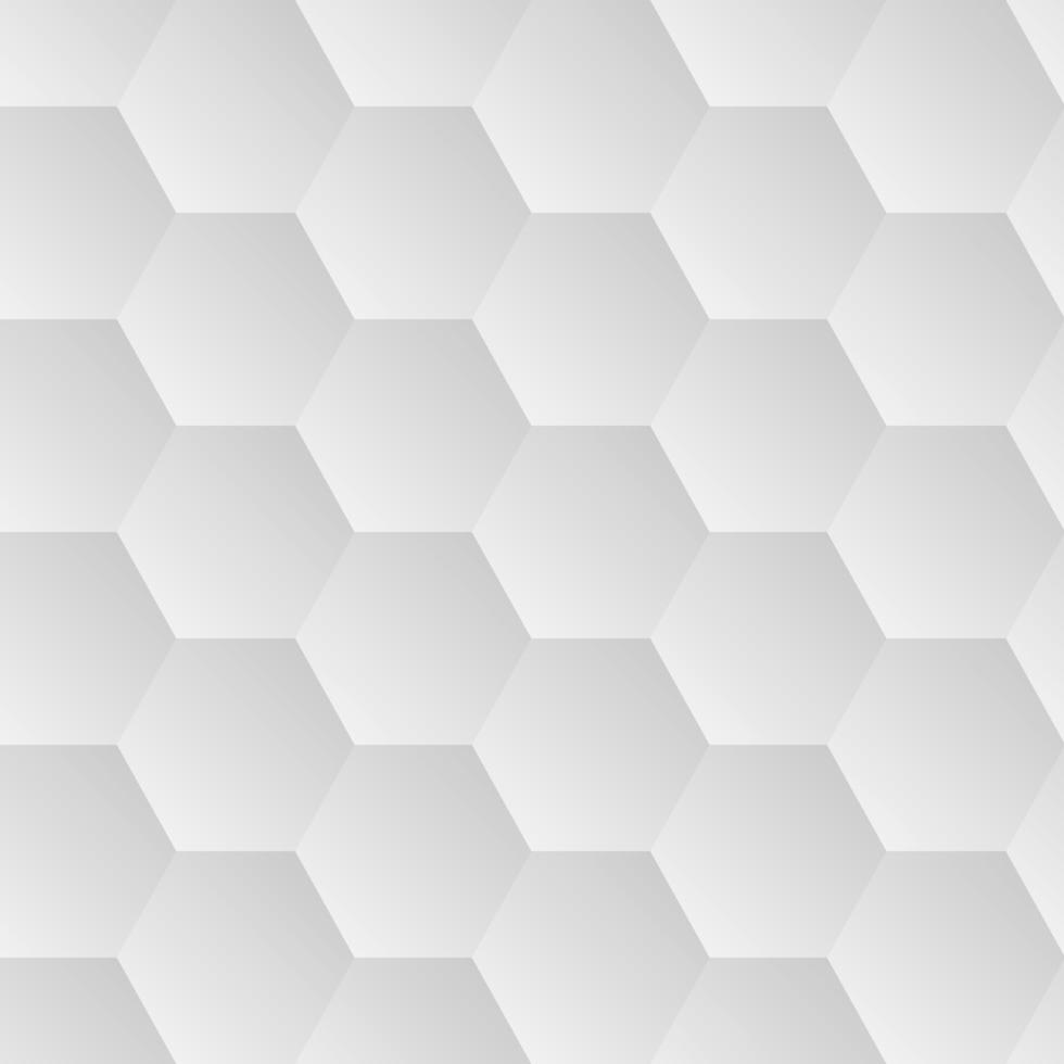 Seamless hexagons white wall texture vector