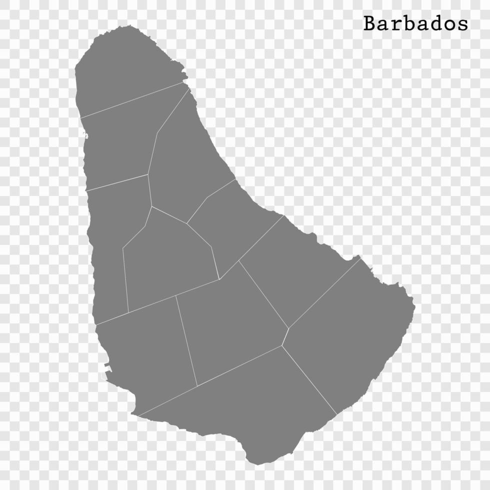 High quality map with borders vector
