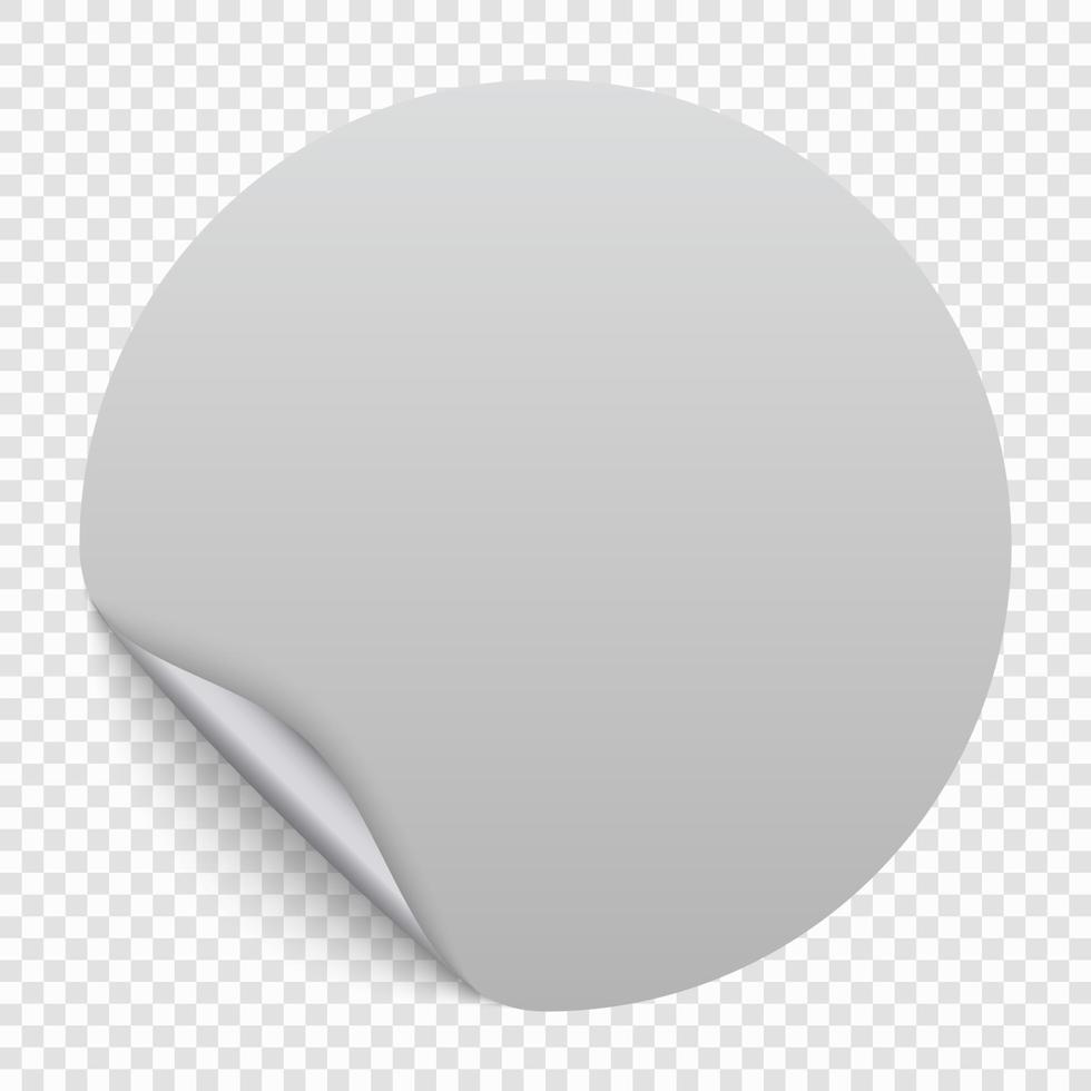 Round paper sticker template vector