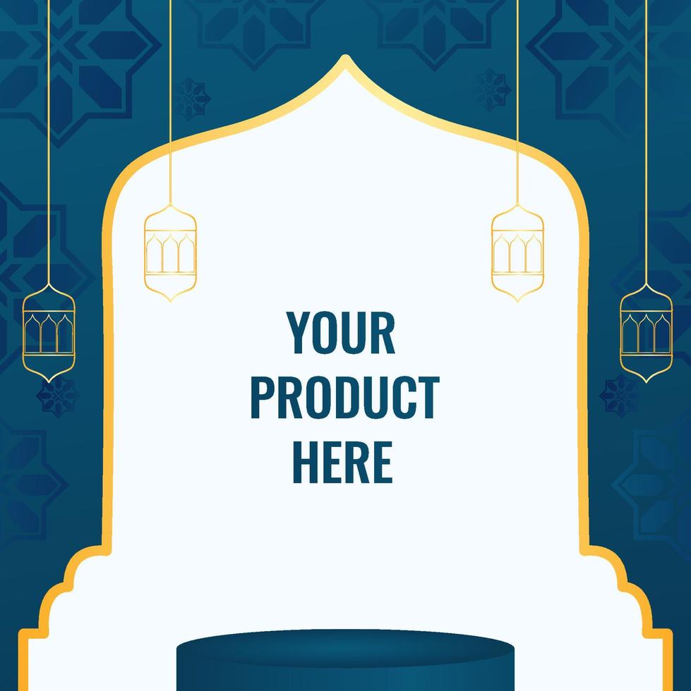 Ramadan kareem. ramadan concept islamic podium background for product presentation. vector