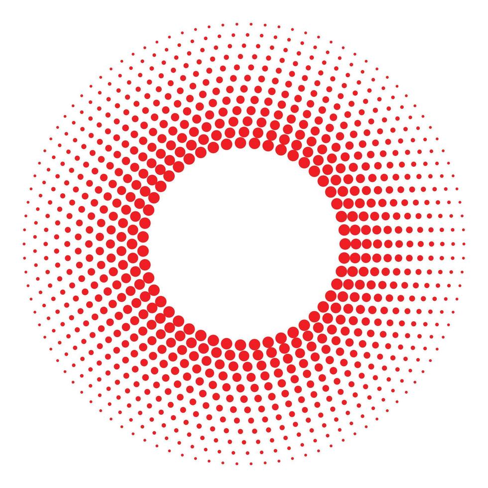 halftone dots frame vector