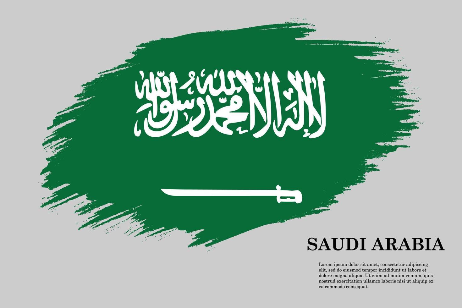 Brush stroke flag . Vector illustration