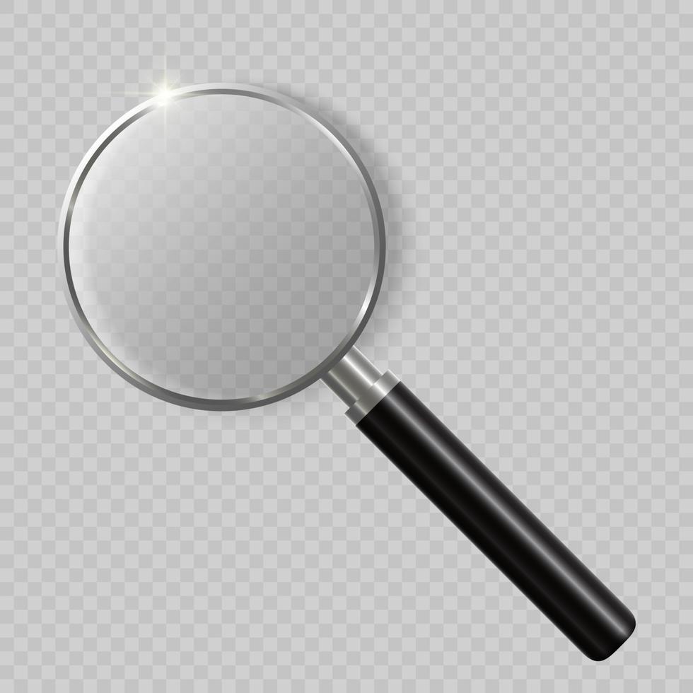 3D Realistic Magnifying Glass vector