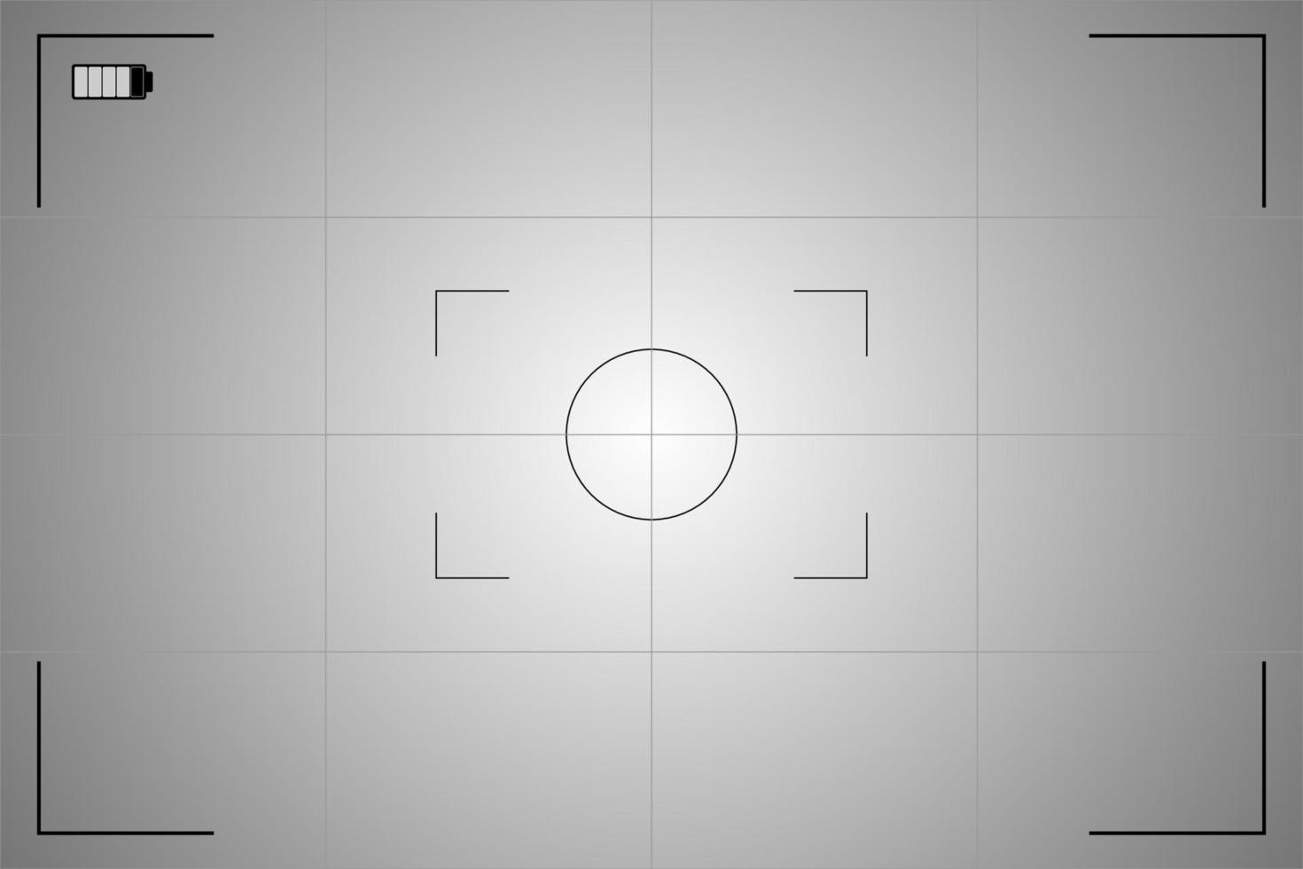 Modern camera focusing screen vector