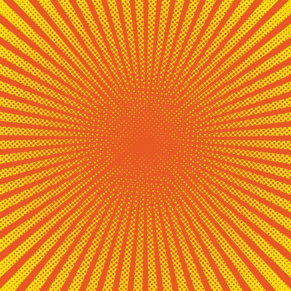 Bright sun rays with yellow dots vector