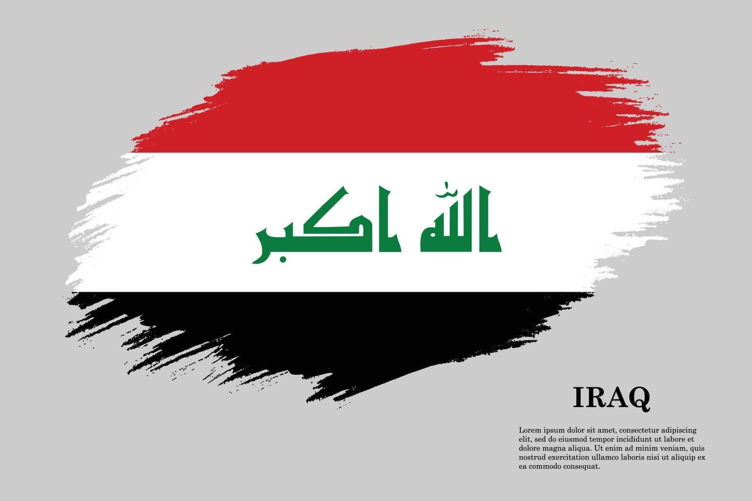 Brush stroke flag . Vector illustration