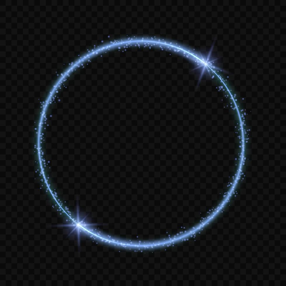 circle frame with Vector light effect.