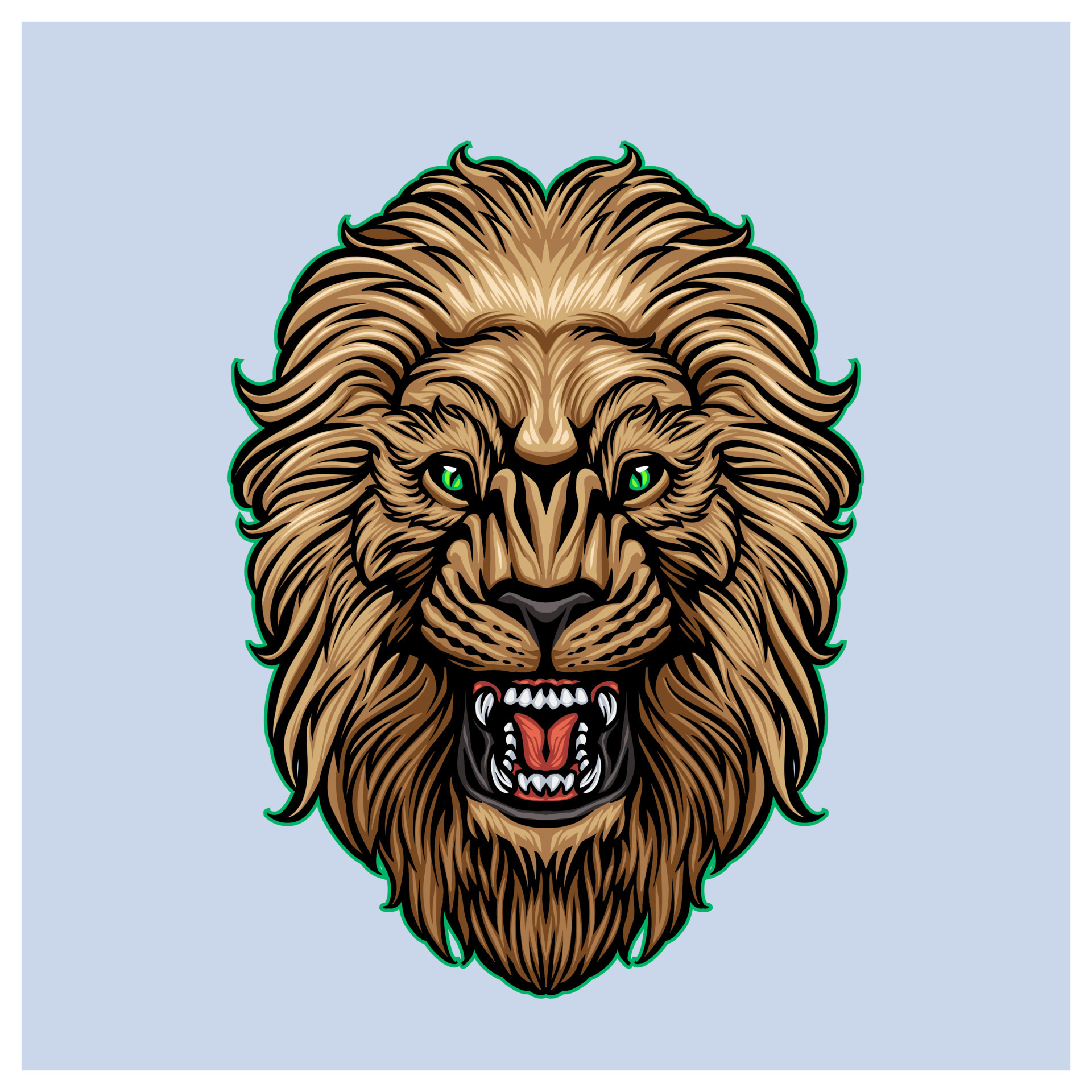 Roaring Lion Head Graphic For T-Shirt And Logo Design 21917930 Vector Art At  Vecteezy