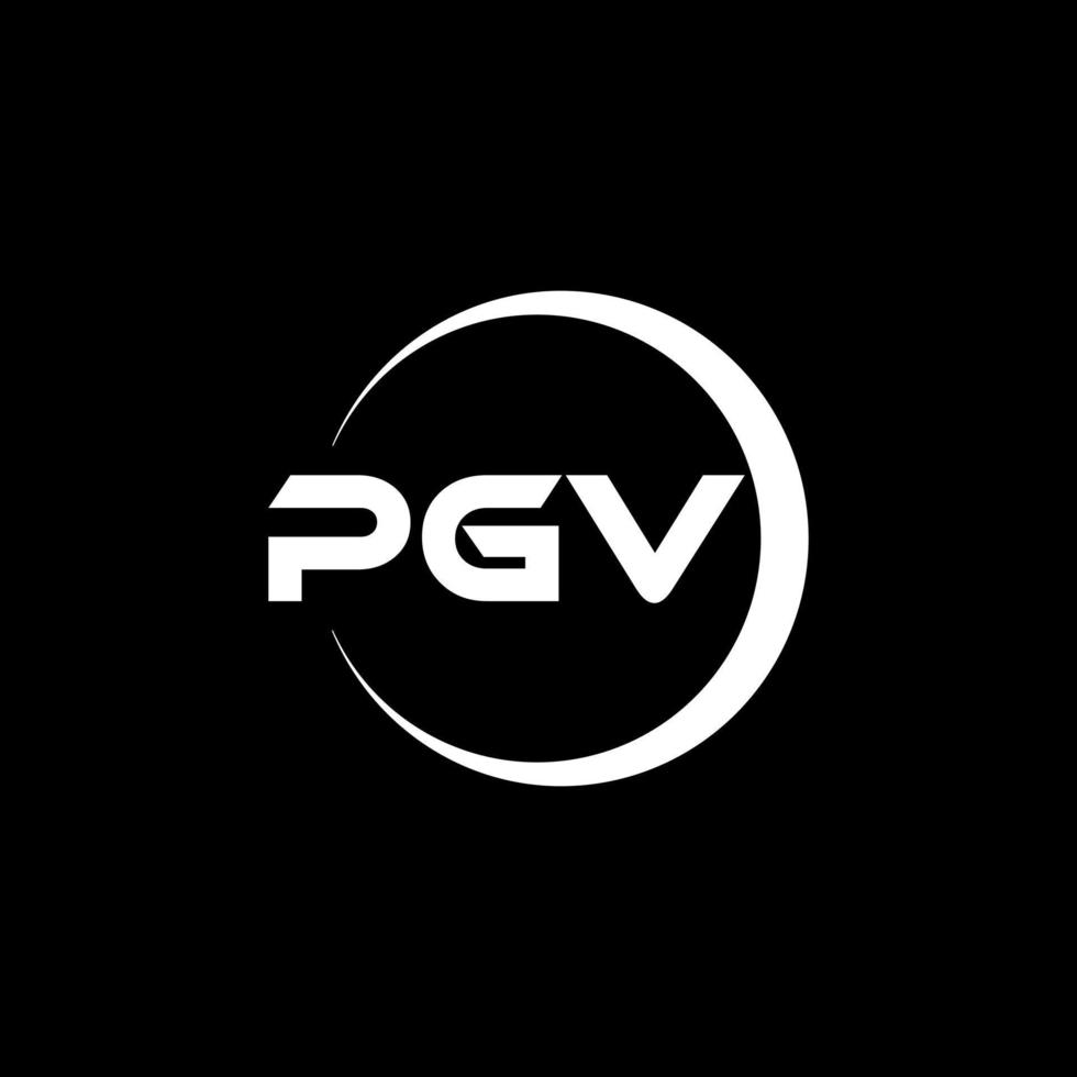 PGV letter logo design in illustration. Vector logo, calligraphy designs for logo, Poster, Invitation, etc.