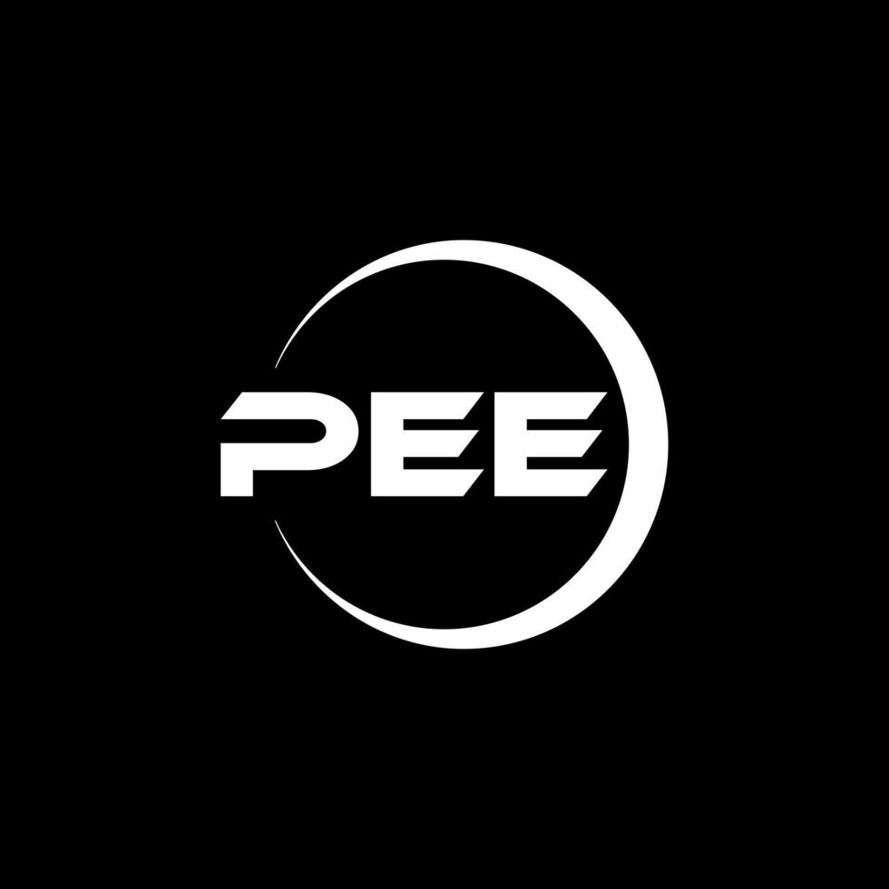 PEE letter logo design in illustration. Vector logo, calligraphy designs for logo, Poster, Invitation, etc.