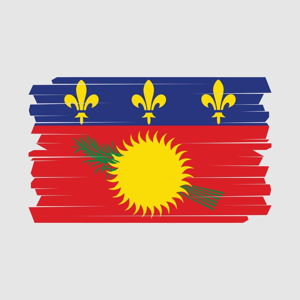 Guadeloupe Flag Brush vector