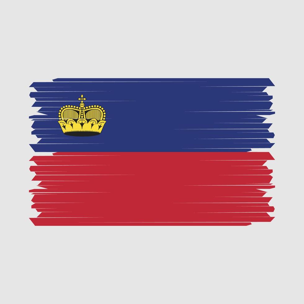 Liechtenstein Flag Brush Vector