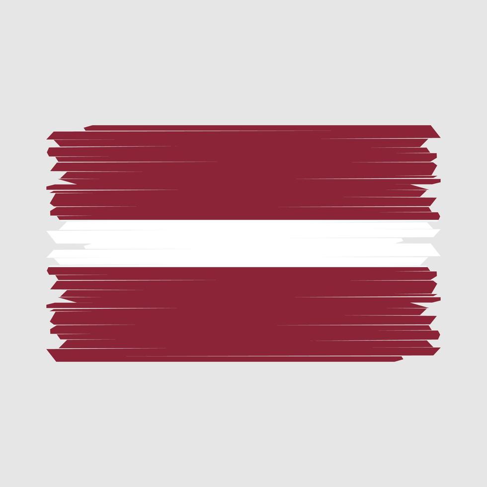Latvia Flag Brush Vector
