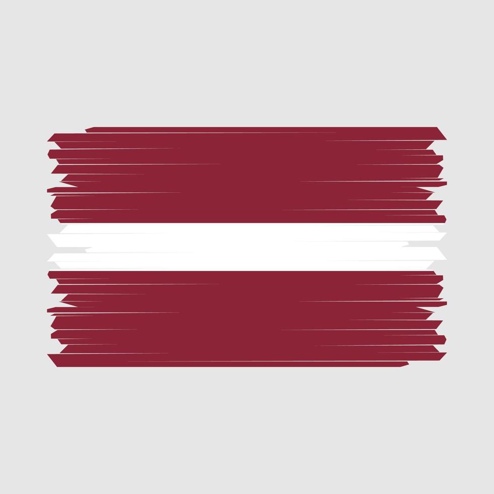 Latvia Flag Brush Vector