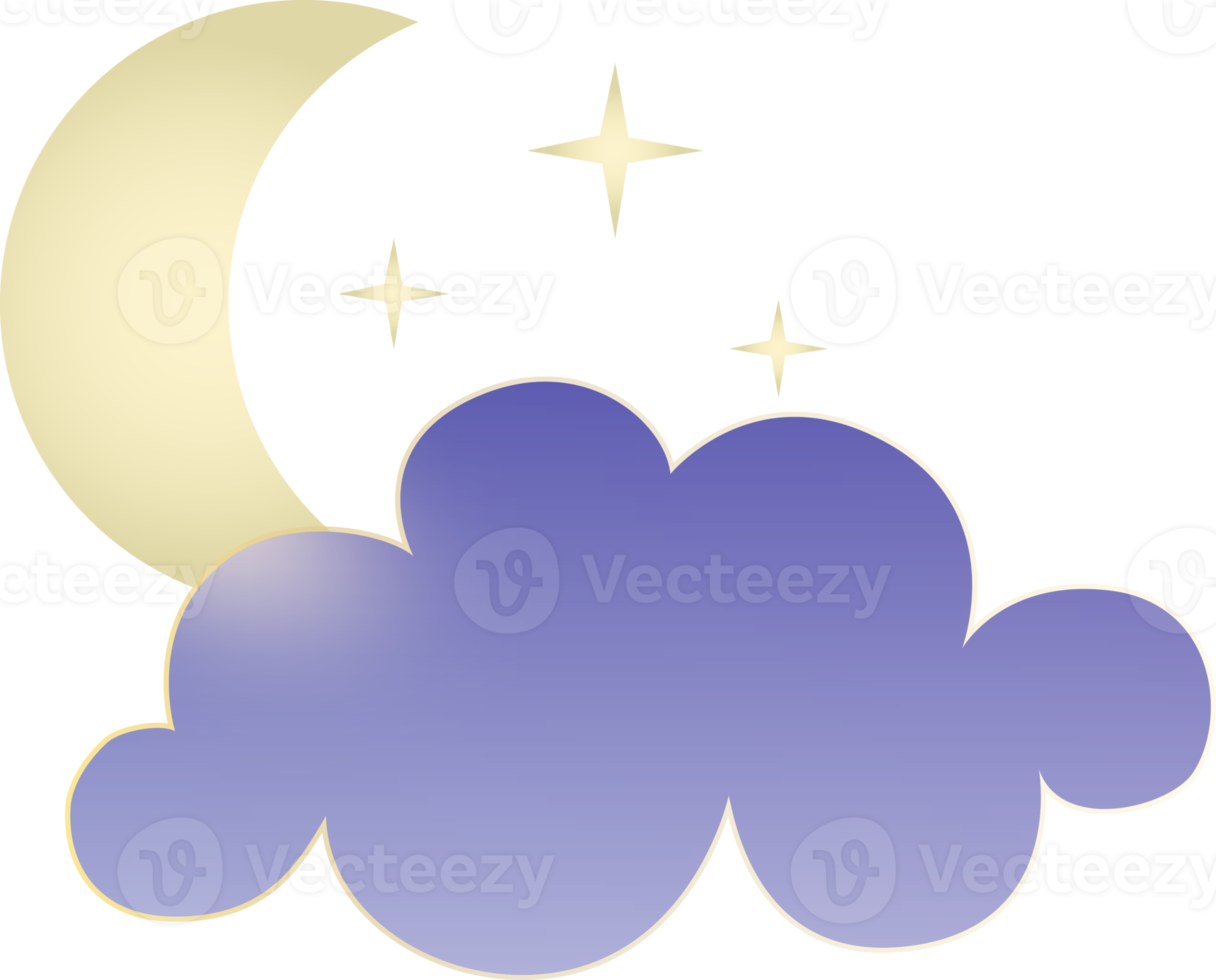 inverno ou verão estação clima ícone. morfismo de vidro estilo símbolos para meteo previsão aplicativo. noite cantar. lua, estrelas e nuvens. png ilustrações