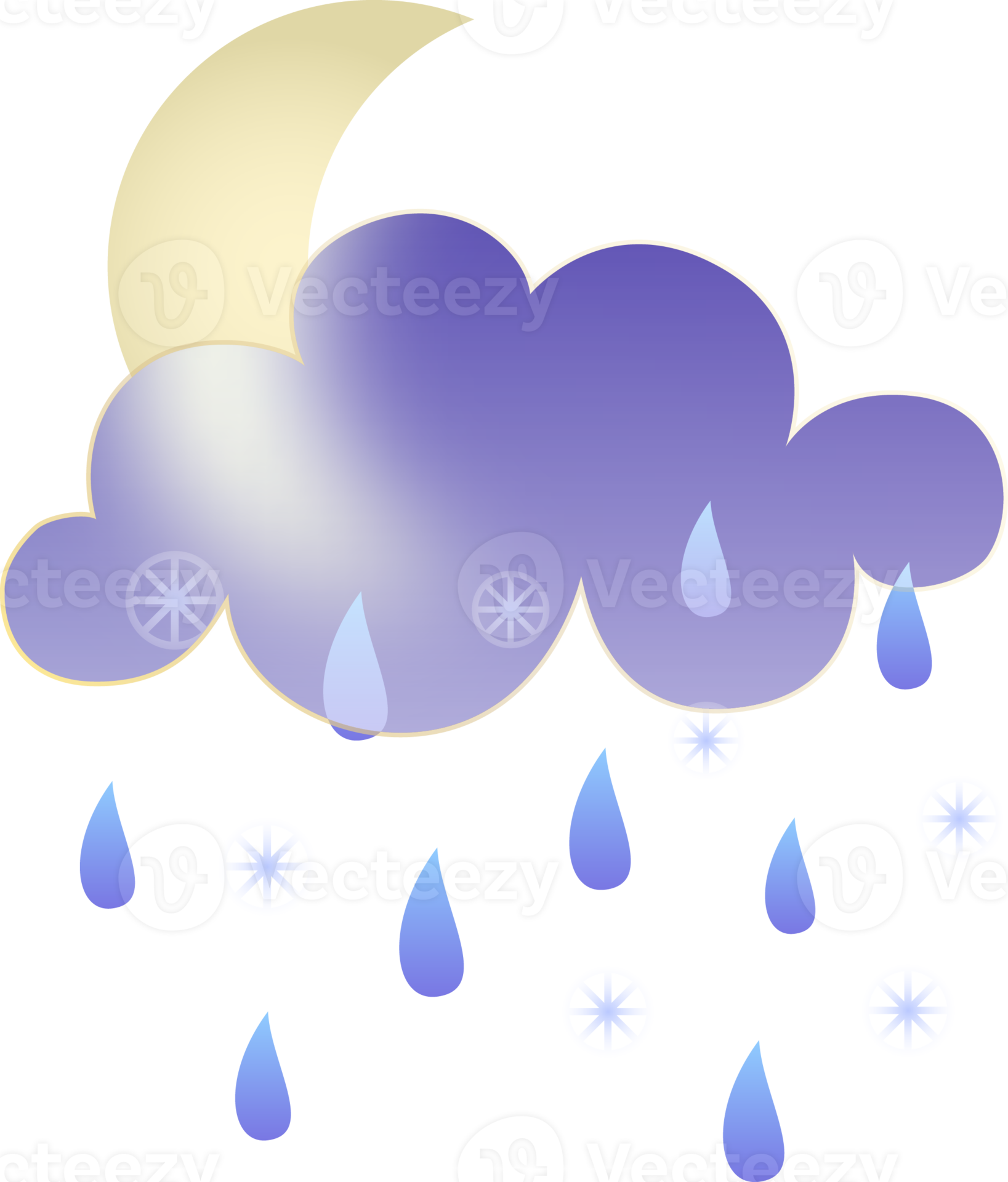 Winter season weather icon. Glassmorphism style symbols for meteo