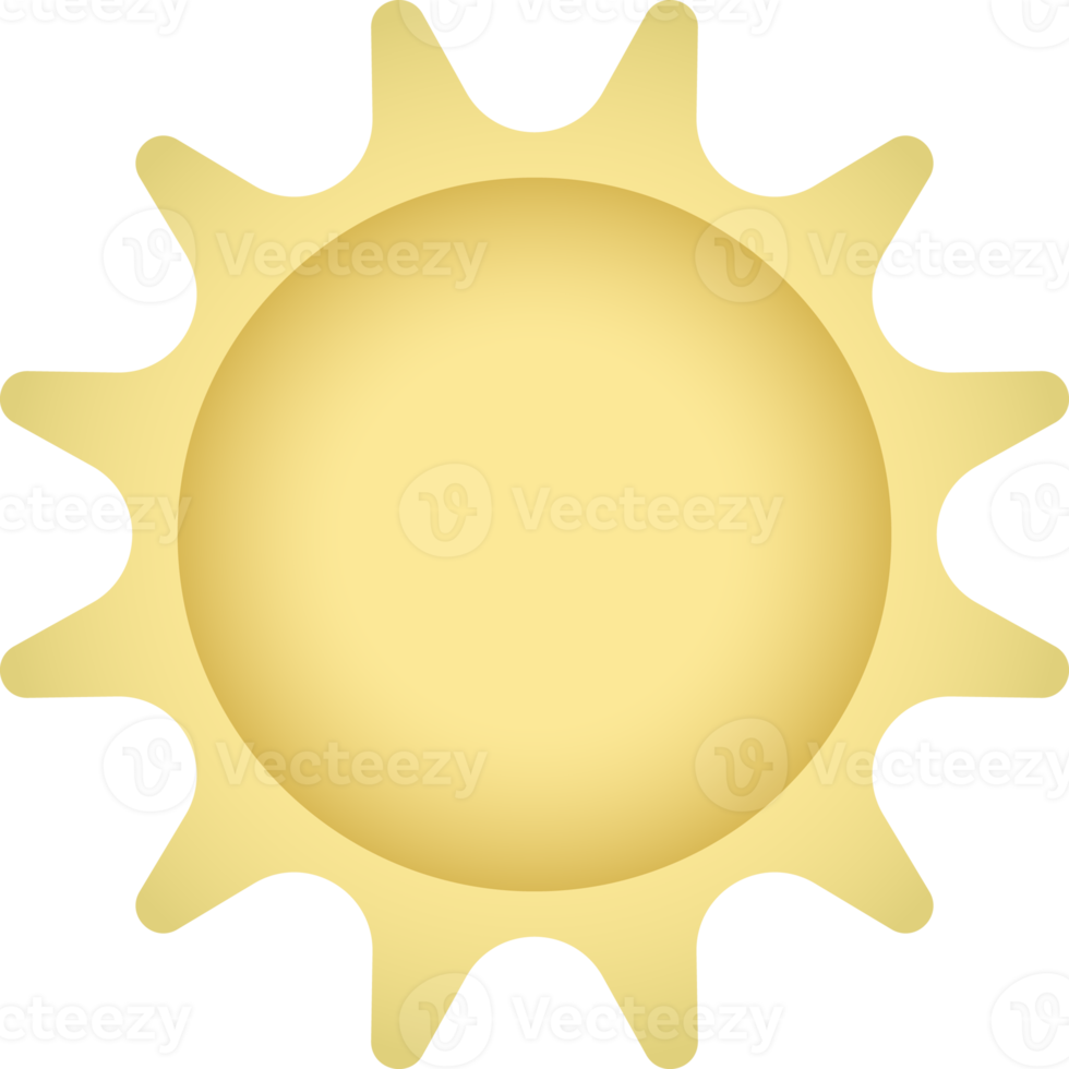 Summer weather icon. Glassmorphism style symbols for meteo forecast app. Day spring autumn winter season sings. PNG illustrations