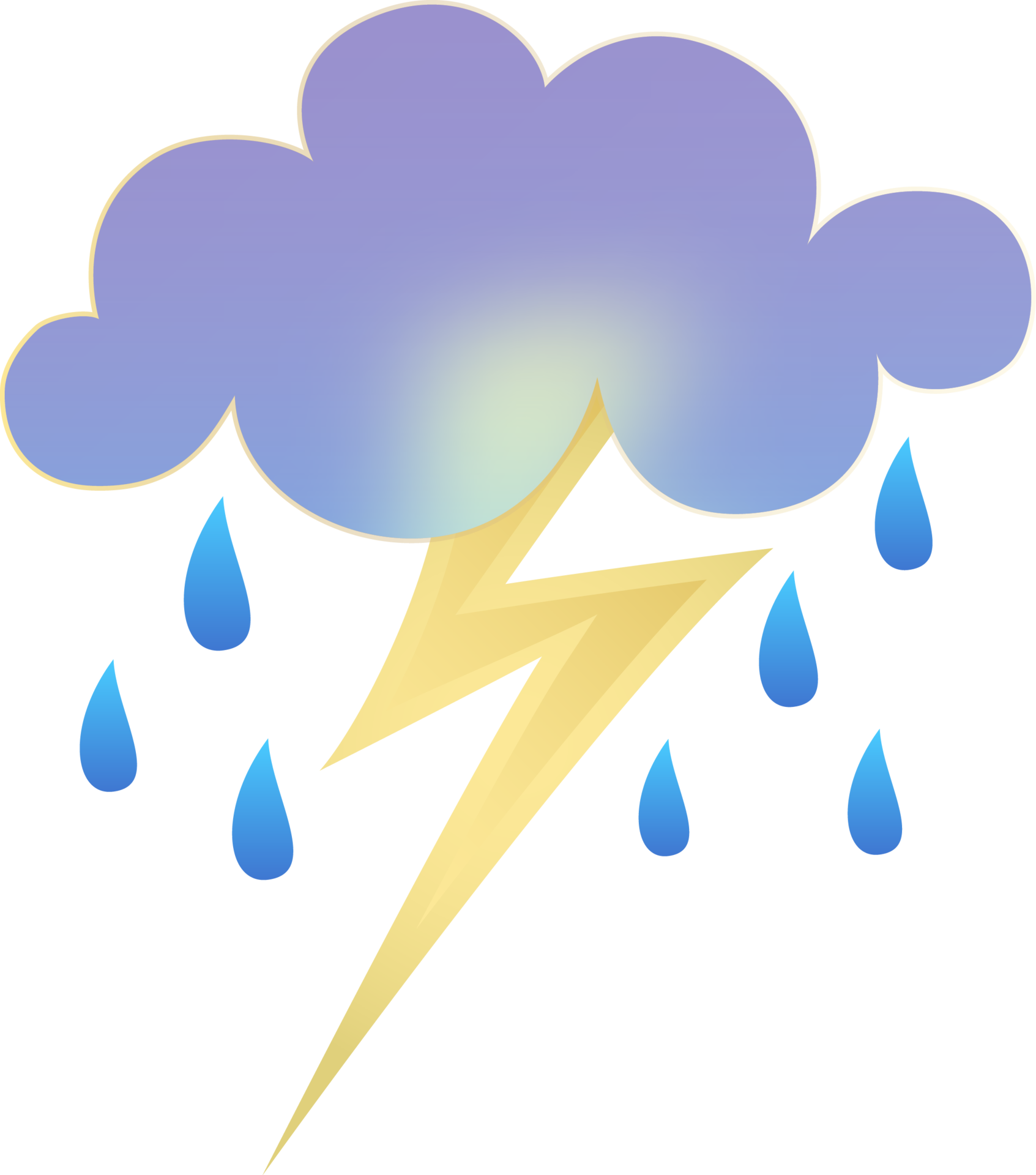 Thunderstorm Lightning Weather Icon Glassmorphism Style Symbols For 