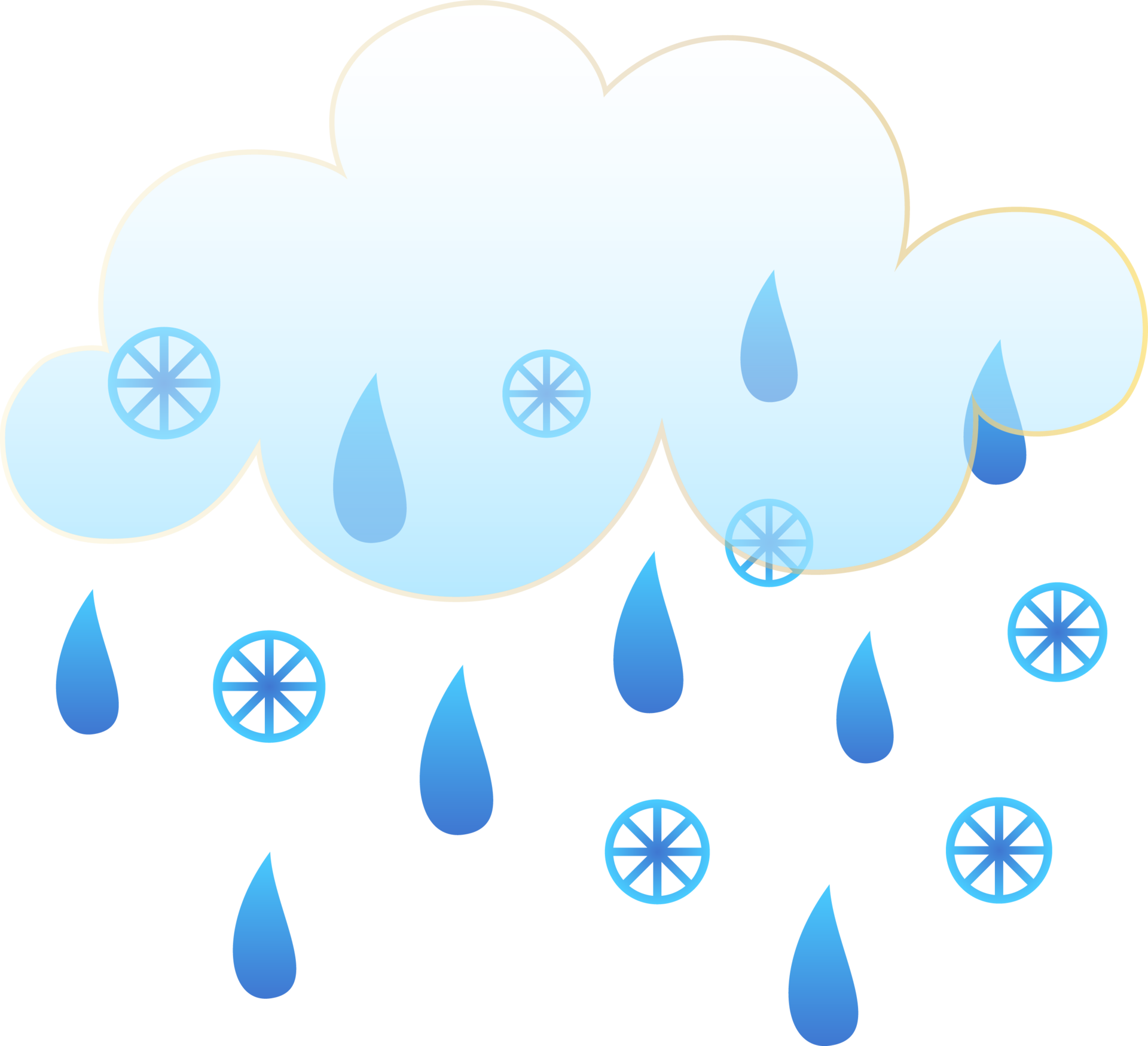 Winter weather icon. Glassmorphism style symbols for meteo forecast app