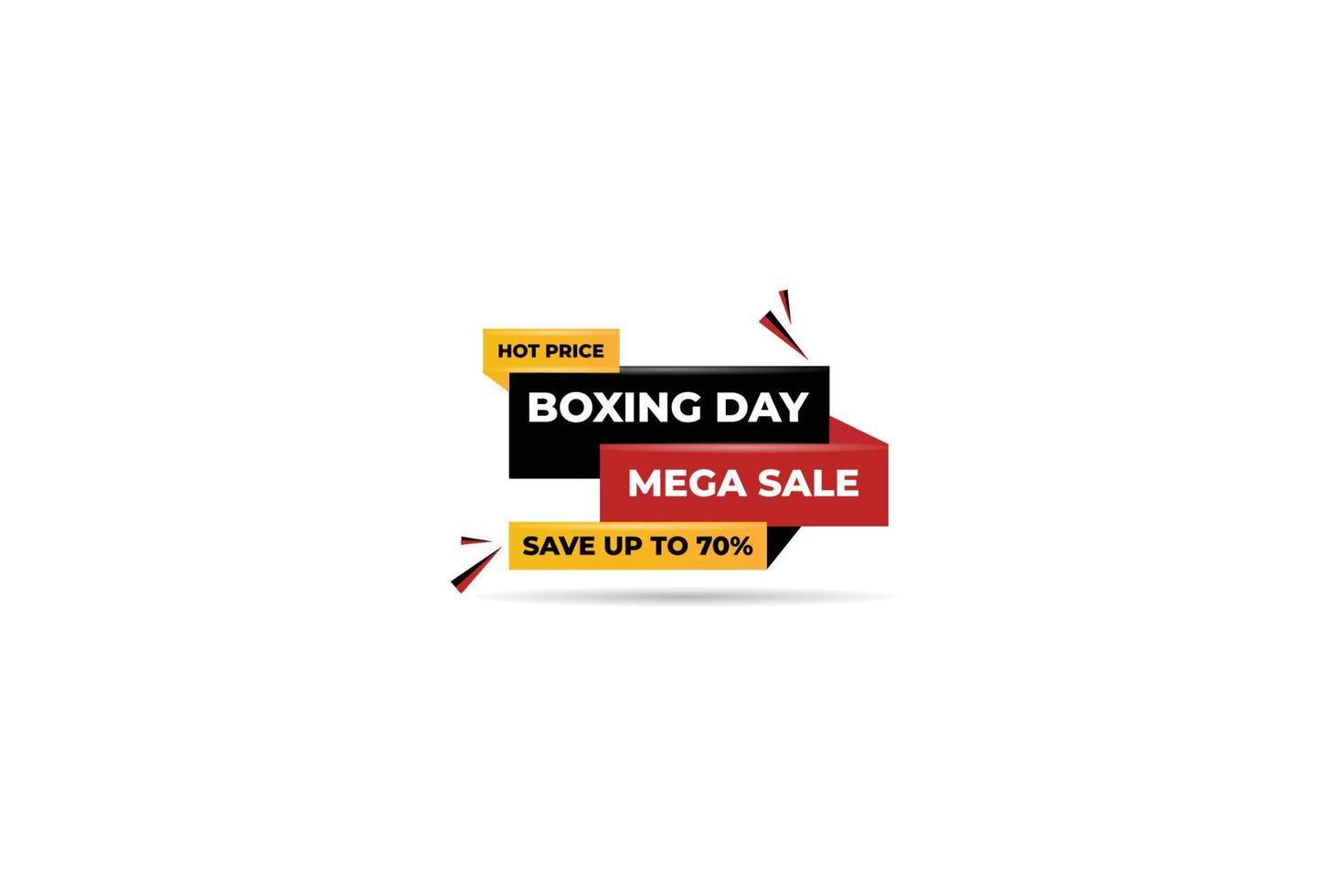 Boxing day banner discount for shop advertising market offer sale sign promotion with modern style illustration vector