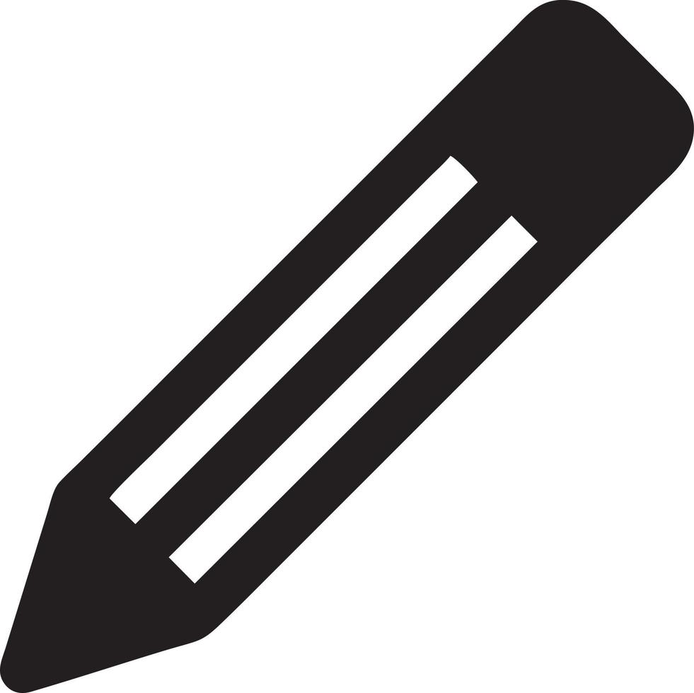 writing pen icon symbol in white background. Illustration of the sign pencil symbol vector image. EPS 10.