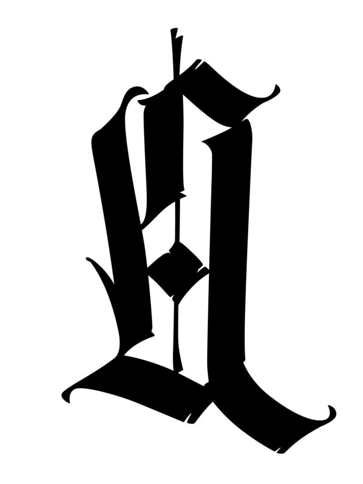 Medieval gothic letter vector