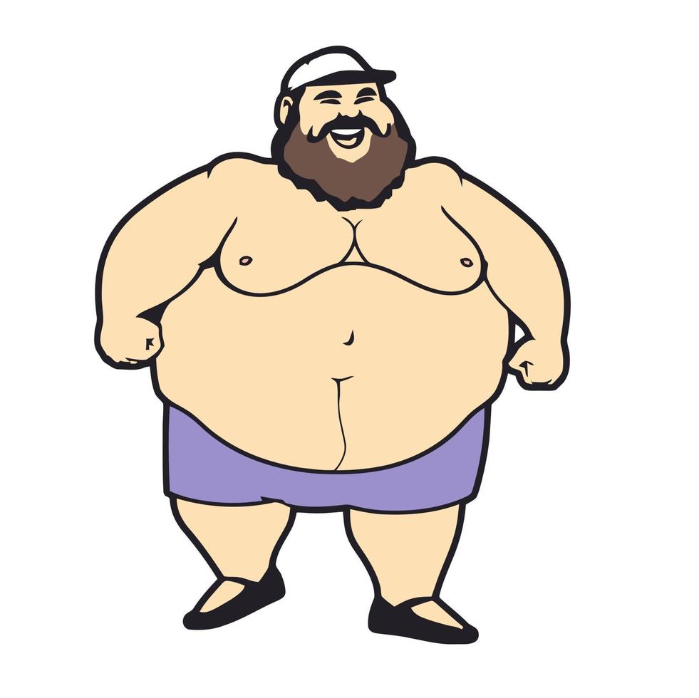 Jolly Fat Man Illustration vector