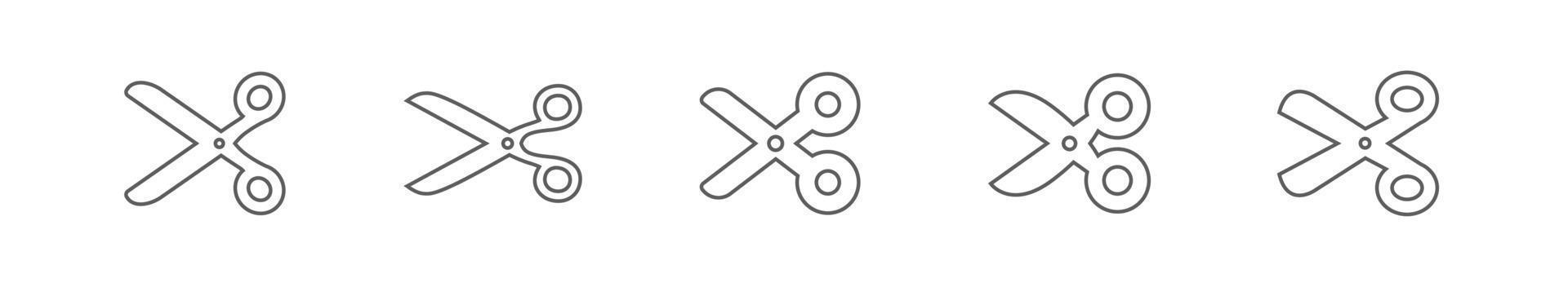 Scissors opened. Simple vector icon.