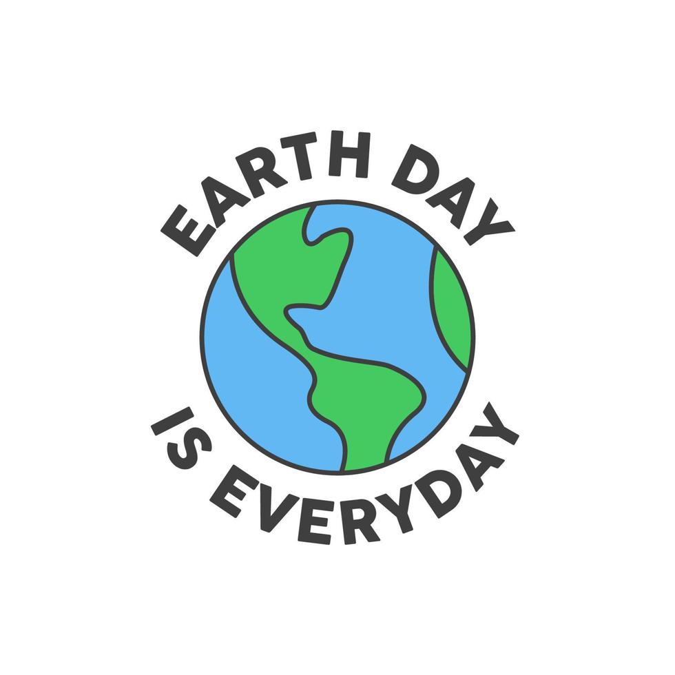 Earth day badge. Save the planet sticker. World Environment Day symbol. vector