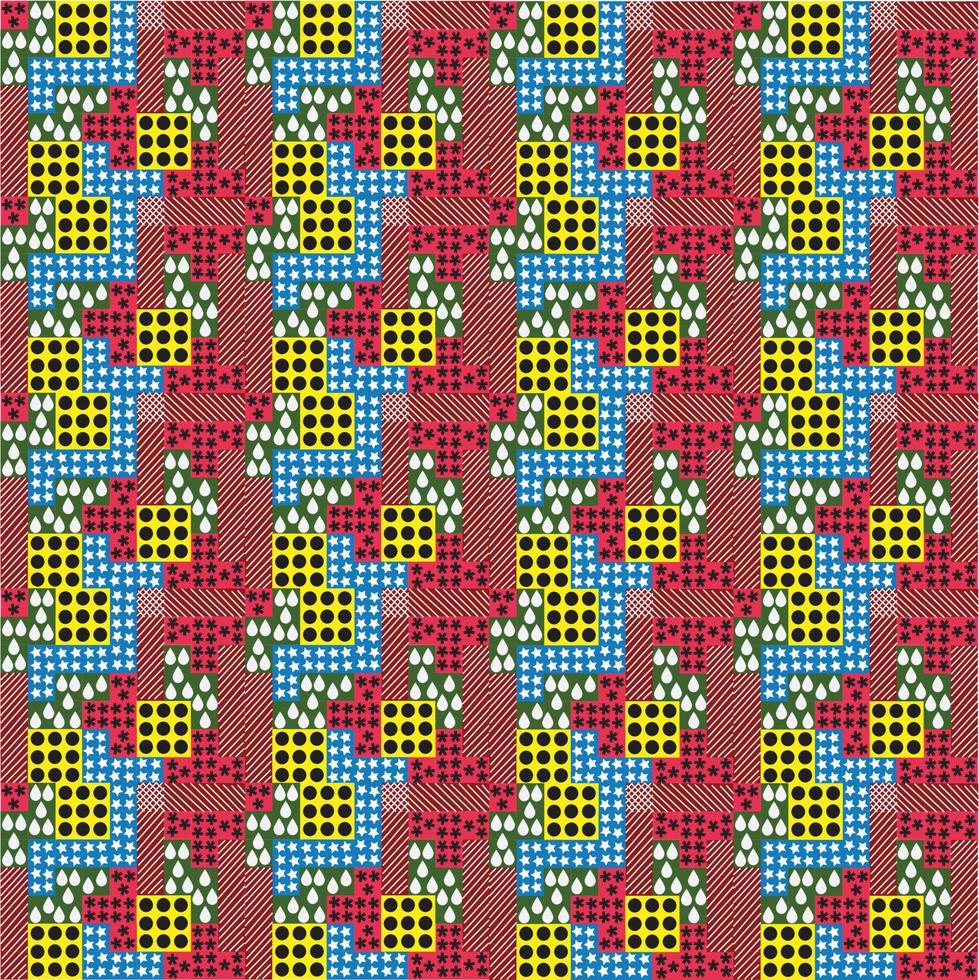 Abstract colorful decorative pattern with different shapes vector