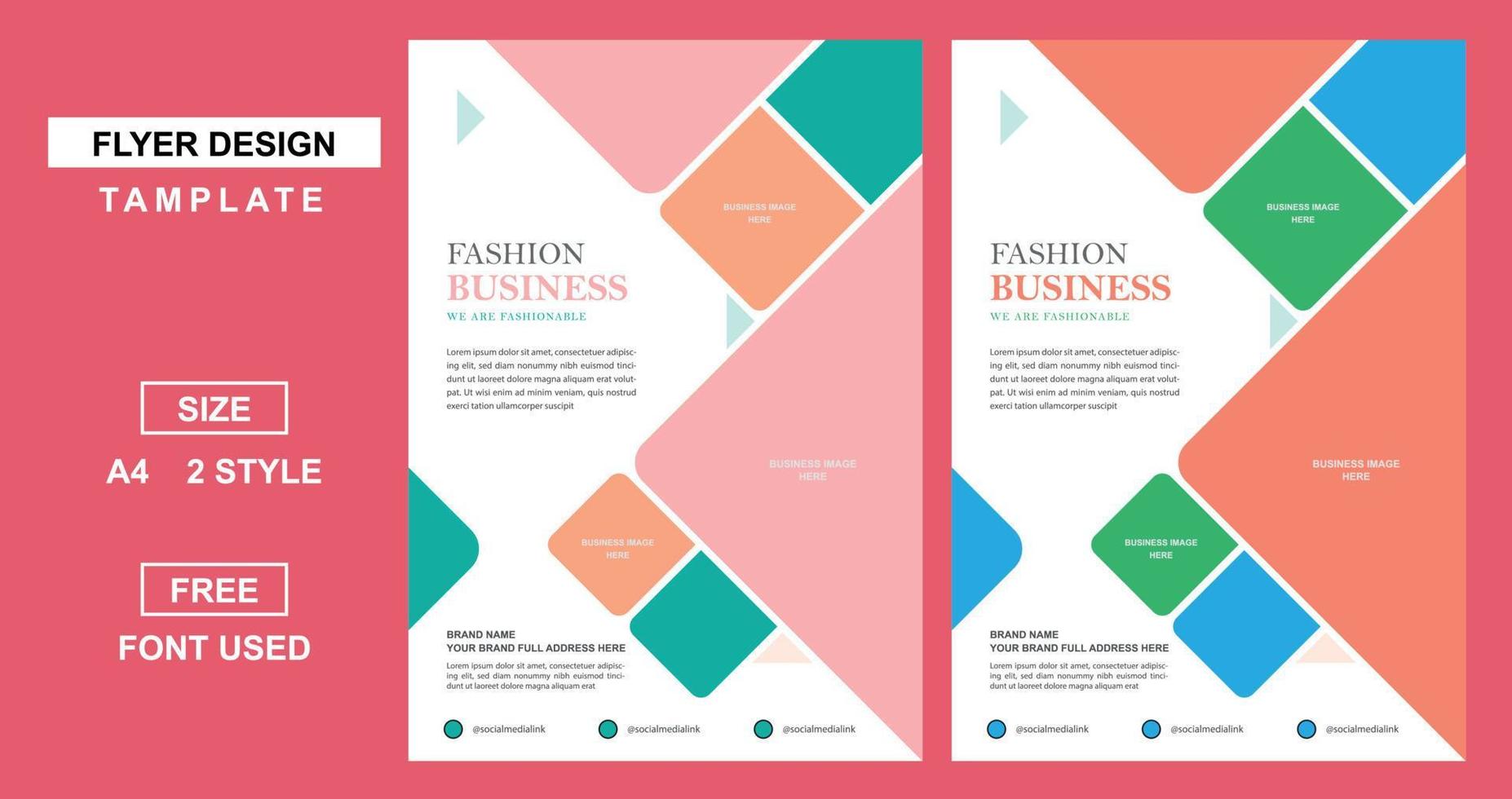 Flyer Design For Fashion Business vector