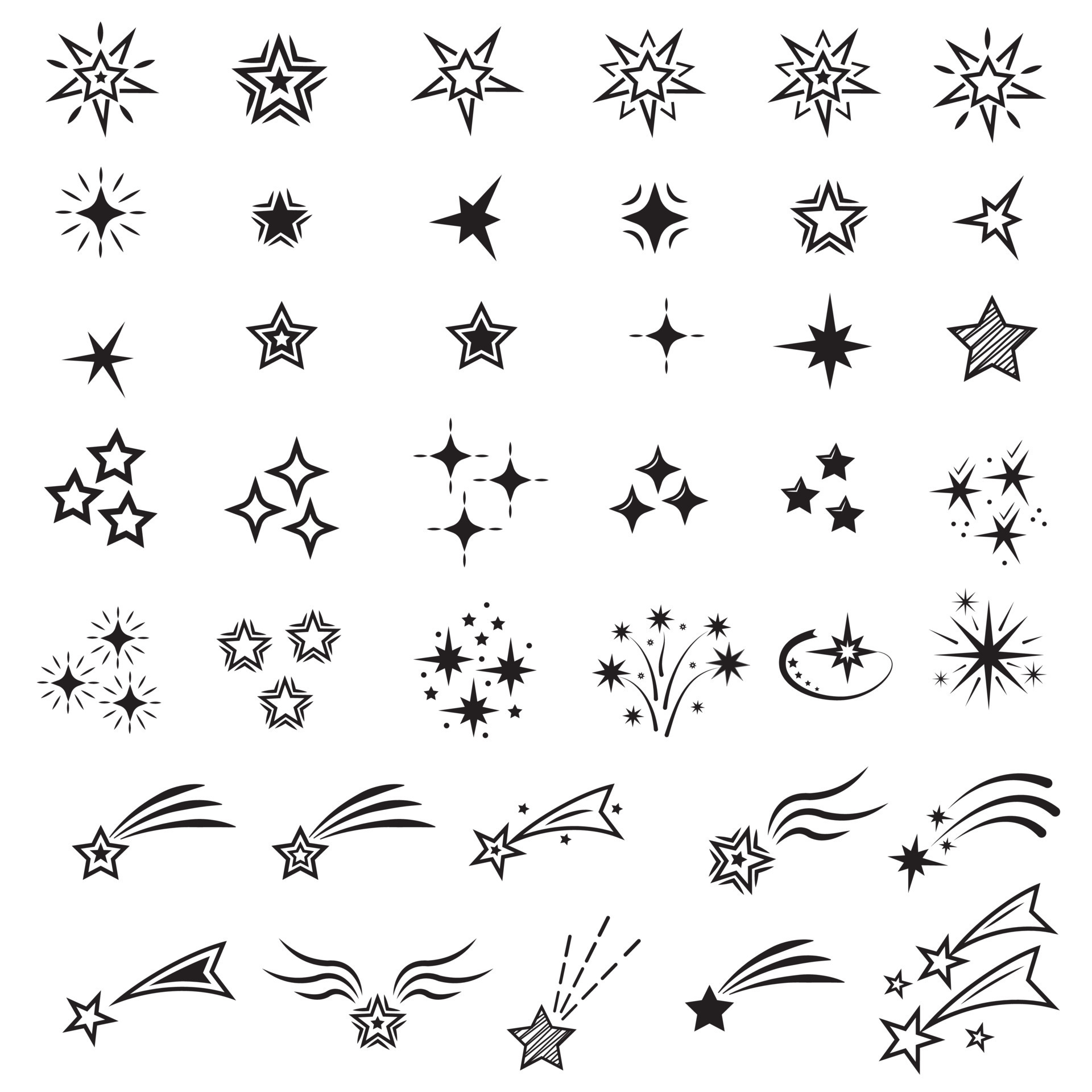 Star icons. Twinkling stars. Sparkles, shining burst. Christmas vector  symbols isolated 21918662 Vector Art at Vecteezy