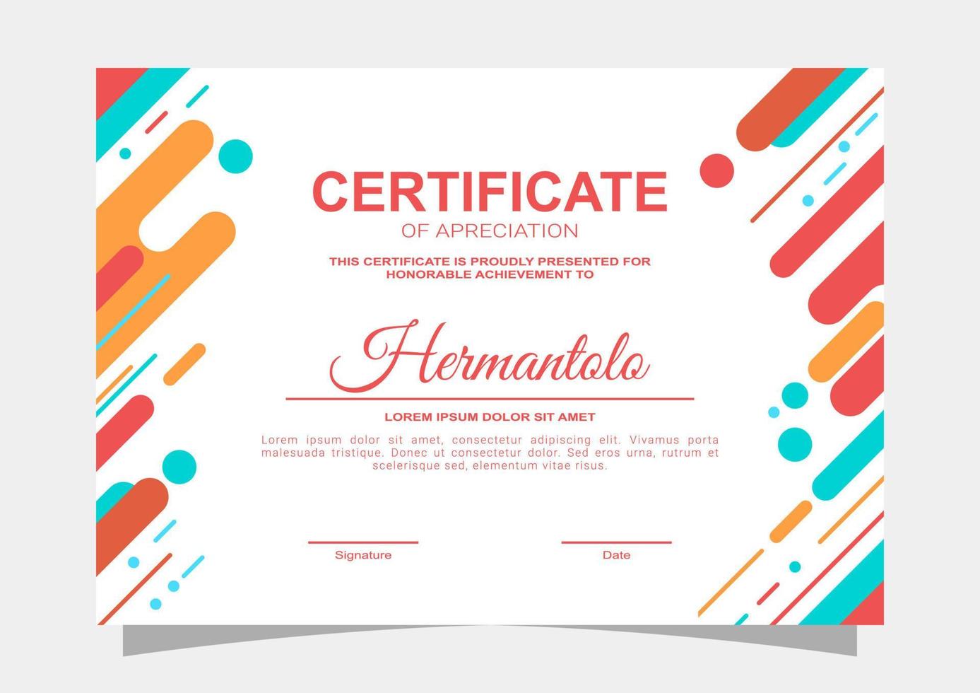design abstract certificate template. certificate design vector