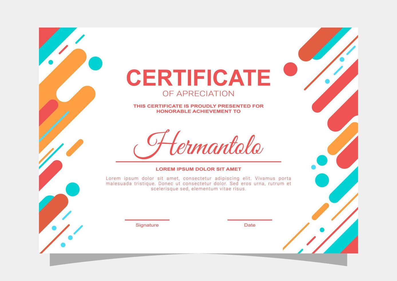 diseño resumen certificado modelo. certificado diseño vector