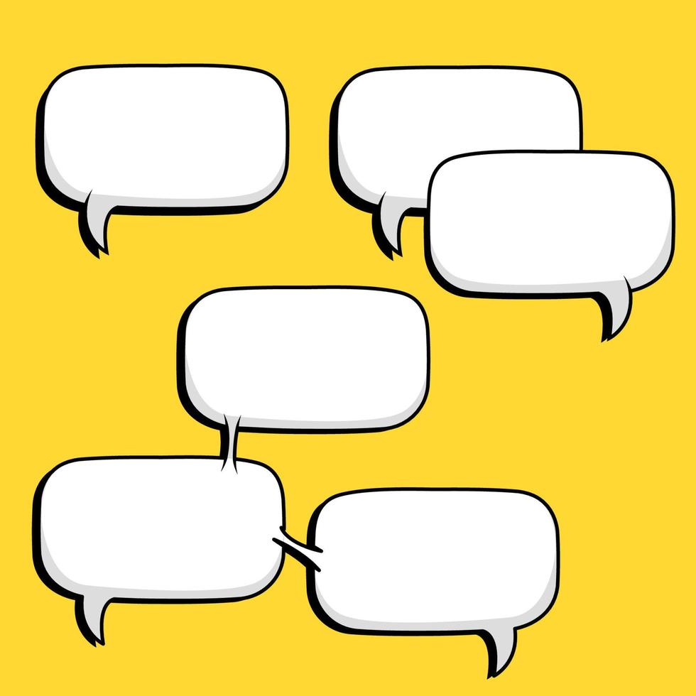 design illustration set of comic speech bubbles icon vector