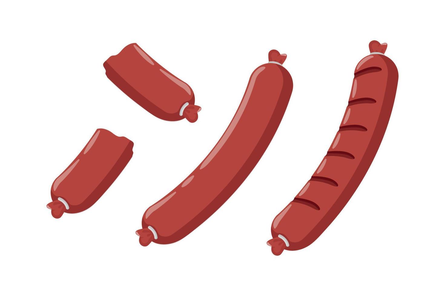 original grilled sausage illustration design vector